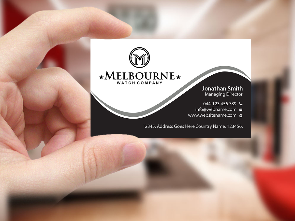Diseño de Tarjeta de Presentación por Creations Box 2015 para Melbourne Watch Company Pty Ltd | Diseño #13100265