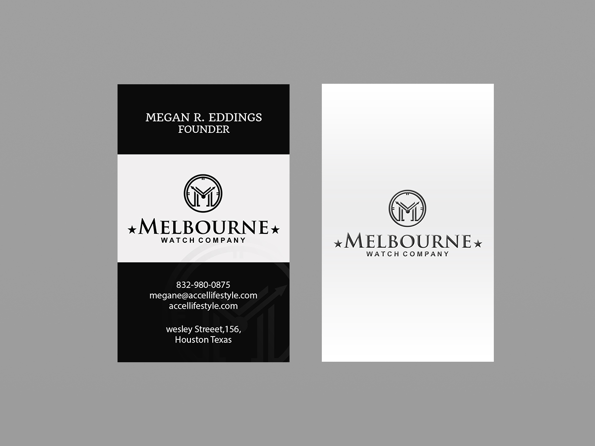 Business Card Design by Creations Box 2015 for Melbourne Watch Company Pty Ltd | Design #13100266