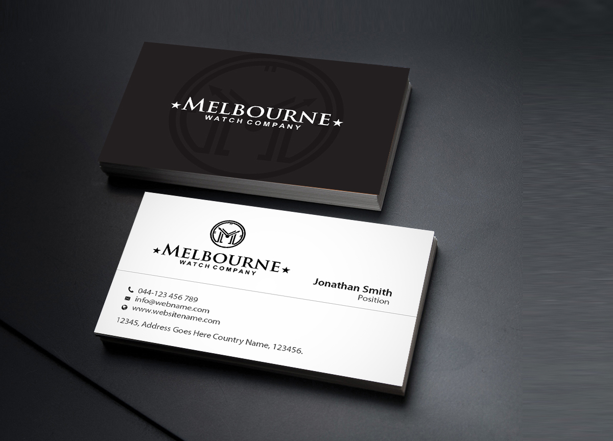 Diseño de Tarjeta de Presentación por Creations Box 2015 para Melbourne Watch Company Pty Ltd | Diseño #13100273