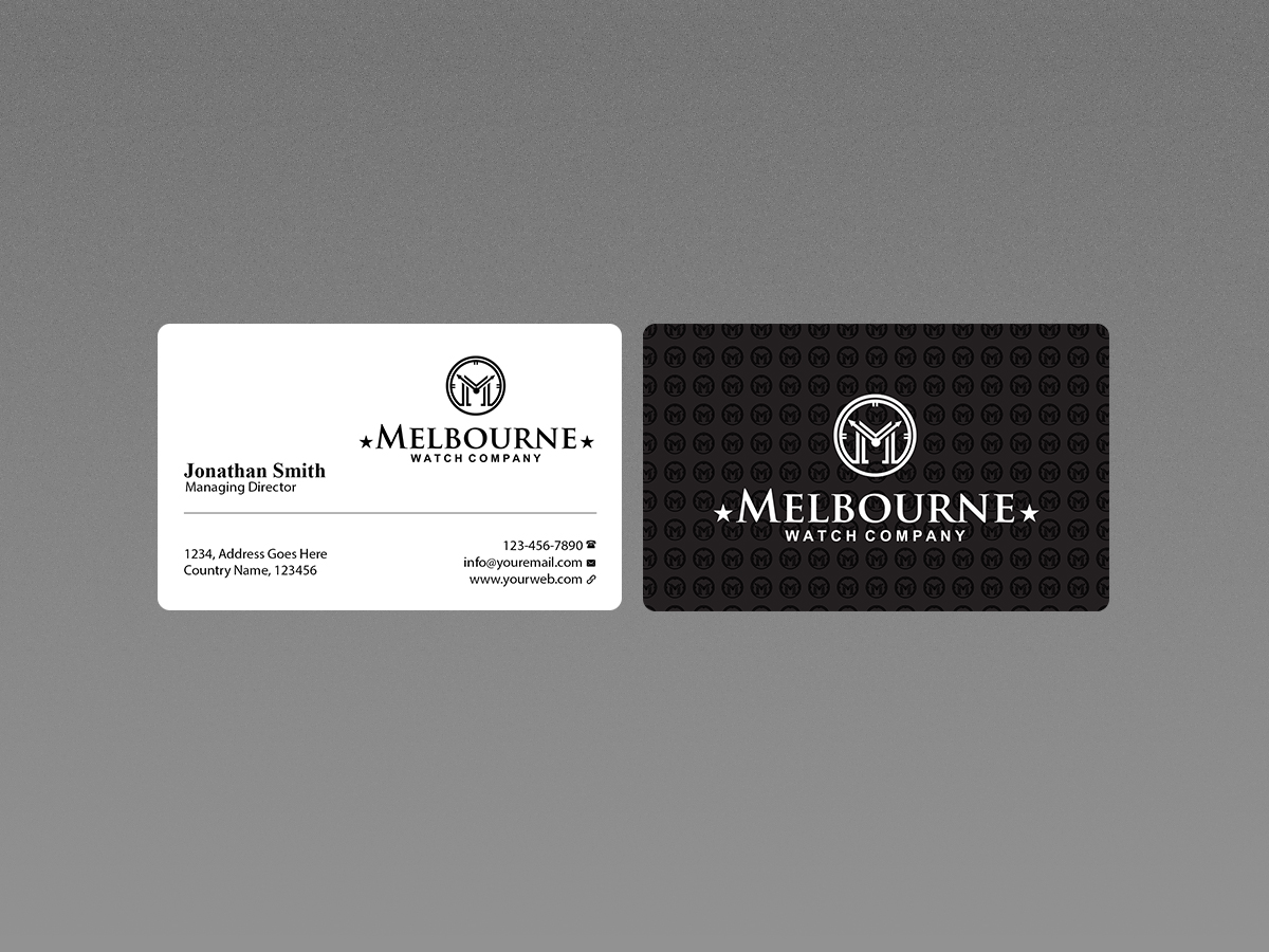Diseño de Tarjeta de Presentación por Creations Box 2015 para Melbourne Watch Company Pty Ltd | Diseño #13100277