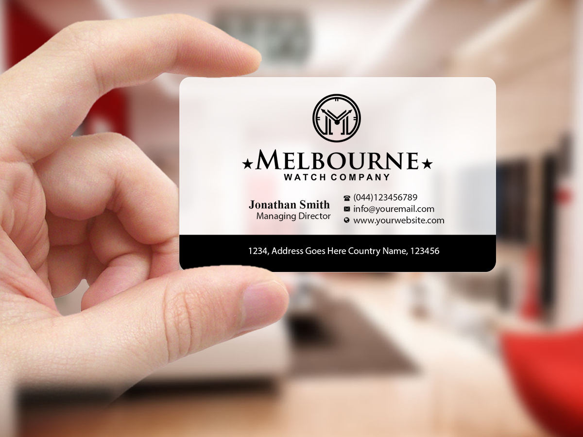 Diseño de Tarjeta de Presentación por Creations Box 2015 para Melbourne Watch Company Pty Ltd | Diseño #13100284