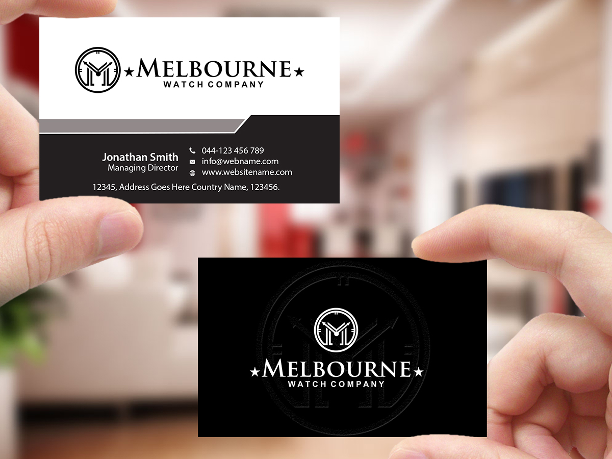 Diseño de Tarjeta de Presentación por Creations Box 2015 para Melbourne Watch Company Pty Ltd | Diseño #13100285