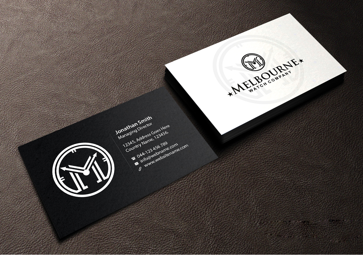 Diseño de Tarjeta de Presentación por Creations Box 2015 para Melbourne Watch Company Pty Ltd | Diseño #13100287