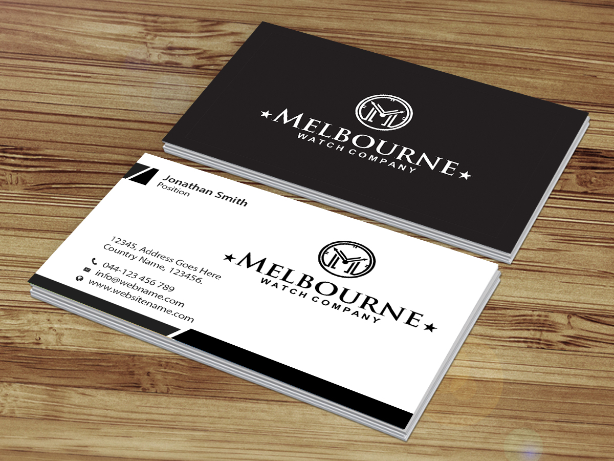 Business Card Design by Creations Box 2015 for Melbourne Watch Company Pty Ltd | Design #13100293