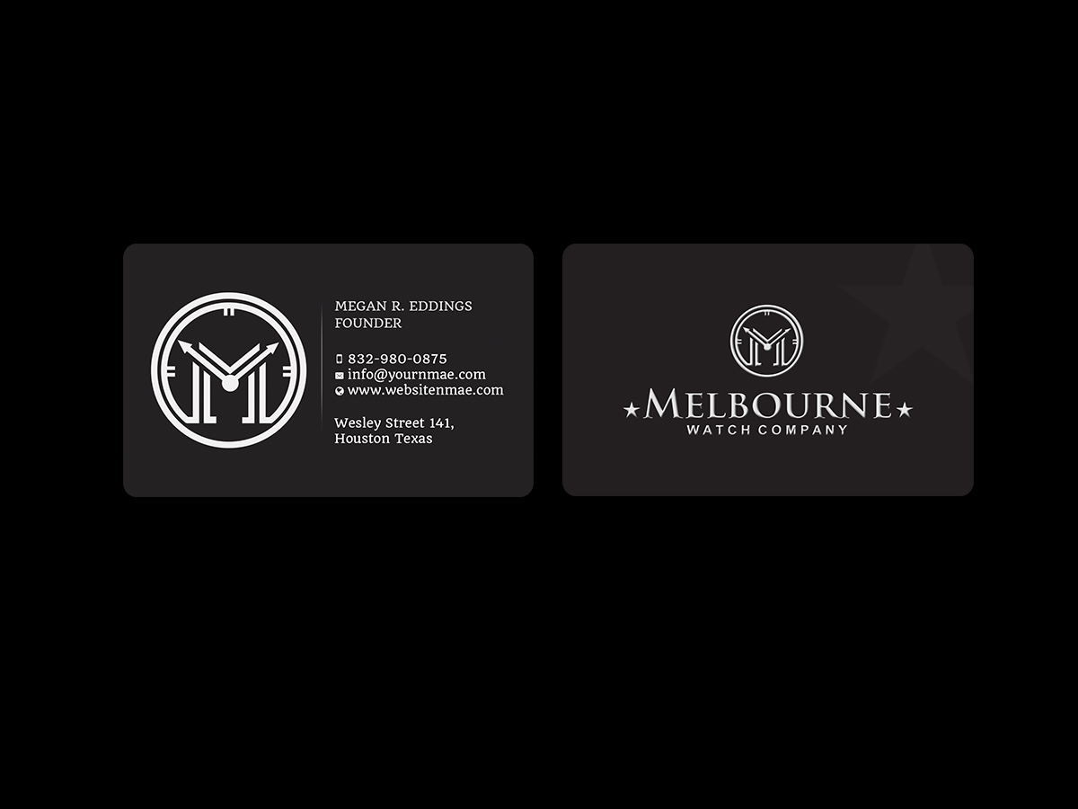 Business Card Design by Creations Box 2015 for Melbourne Watch Company Pty Ltd | Design #13100295