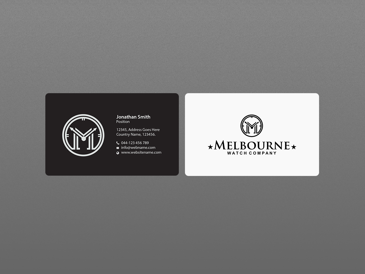 Business Card Design by Creations Box 2015 for Melbourne Watch Company Pty Ltd | Design #13100298