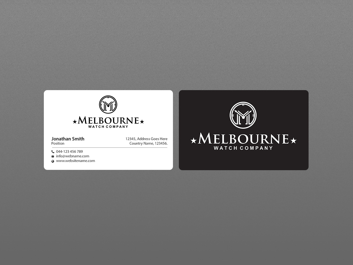 Business Card Design by Creations Box 2015 for Melbourne Watch Company Pty Ltd | Design #13100299