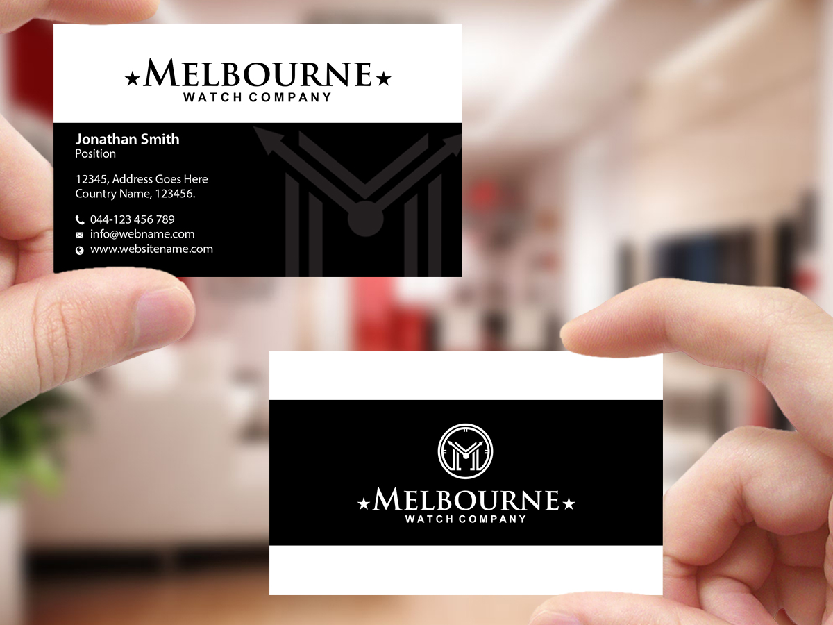 Business Card Design by Creations Box 2015 for Melbourne Watch Company Pty Ltd | Design #13100301