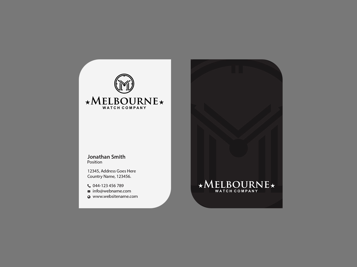 Business Card Design by Creations Box 2015 for Melbourne Watch Company Pty Ltd | Design #13100305