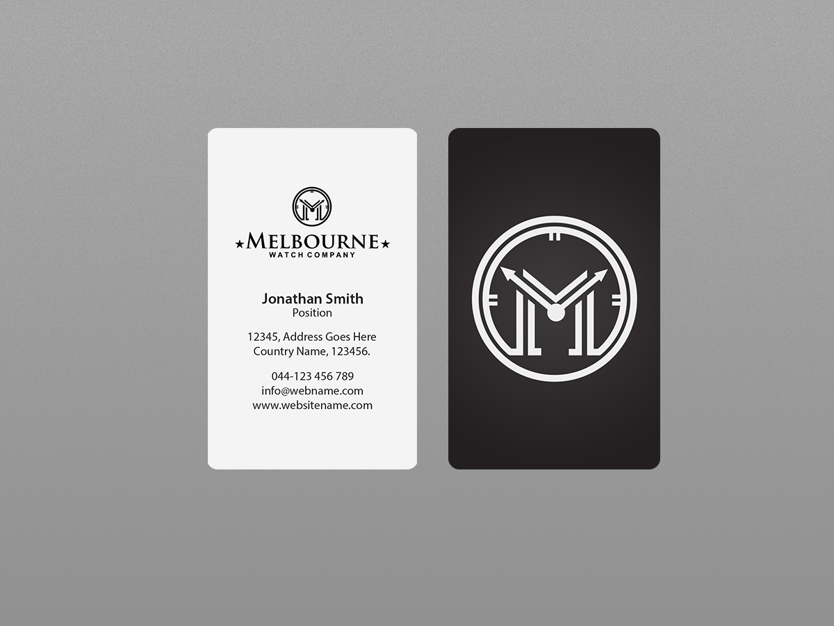 Business Card Design by Creations Box 2015 for Melbourne Watch Company Pty Ltd | Design #13100312
