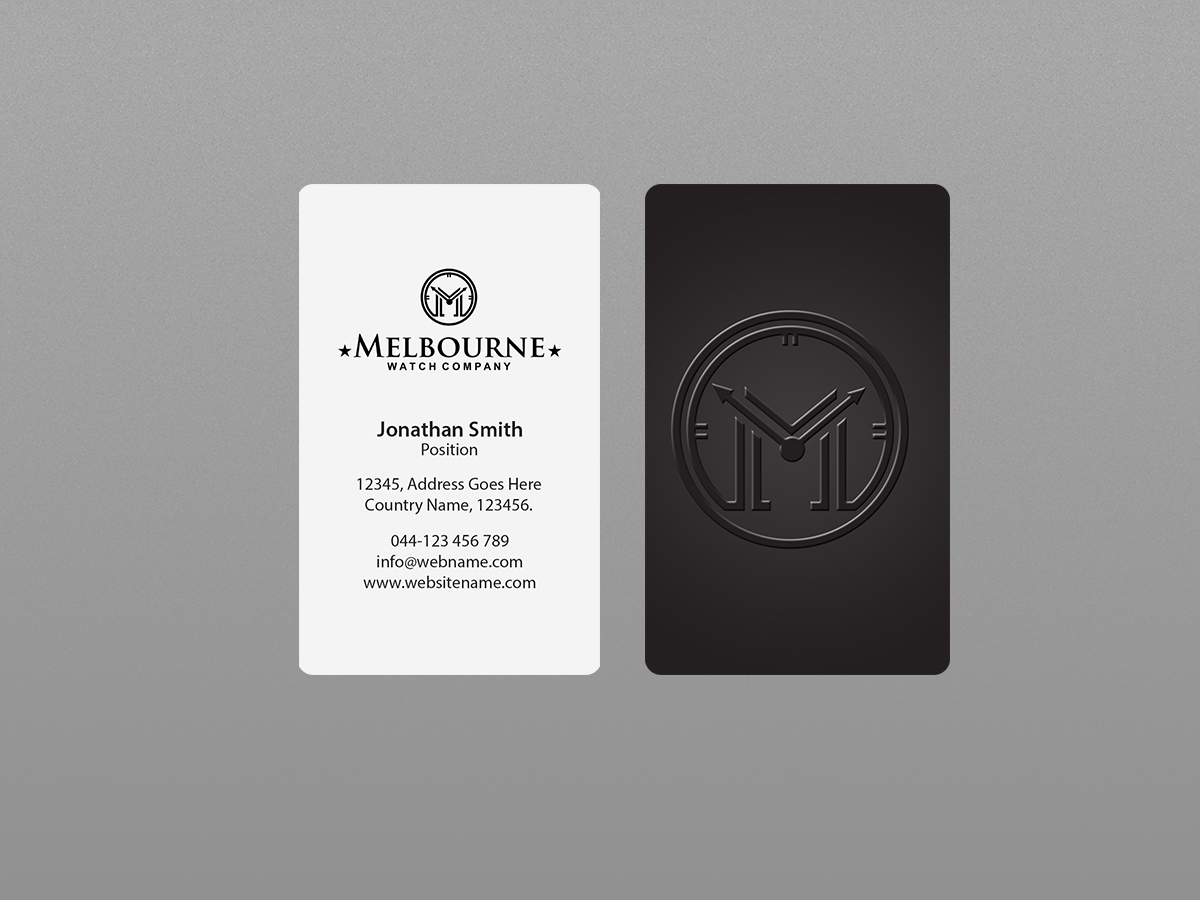 Business Card Design by Creations Box 2015 for Melbourne Watch Company Pty Ltd | Design #13100314
