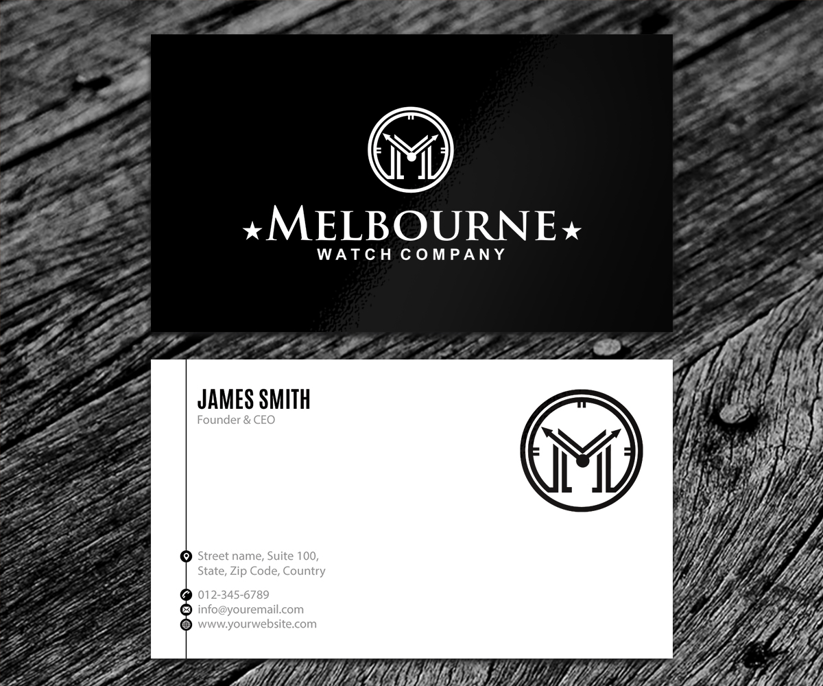Business Card Design by SS_Designs for Melbourne Watch Company Pty Ltd | Design #13093931