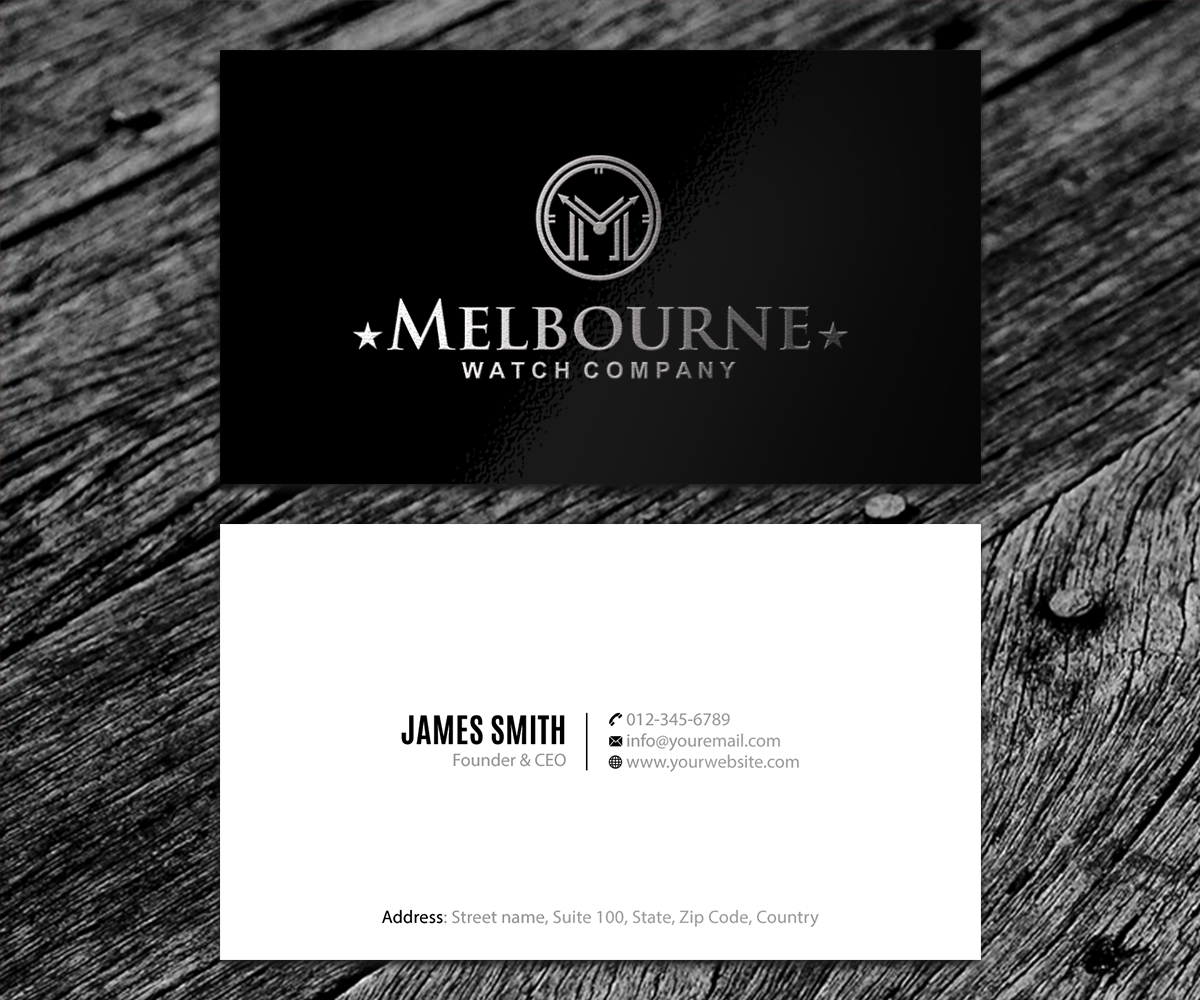 Business Card Design by SS_Designs for Melbourne Watch Company Pty Ltd | Design #13093932