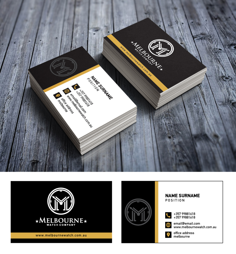Diseño de Tarjeta de Presentación por 4sticks para Melbourne Watch Company Pty Ltd | Diseño #13097715