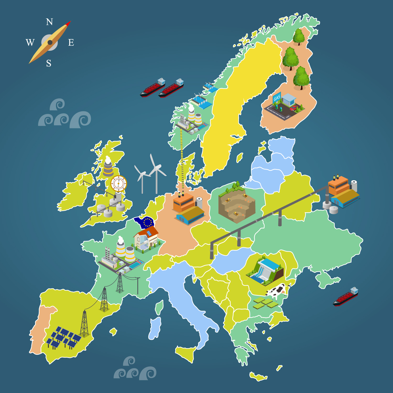 Illustration Design by oveed_art for Energy Institute at the Johannes Kepler University Linz | Design #13463031