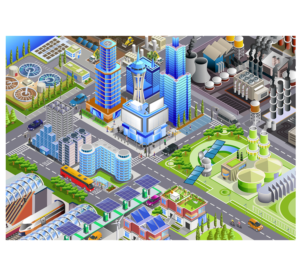 Illustrations of the European Energy System  | Illustration-Design von icirotrisna