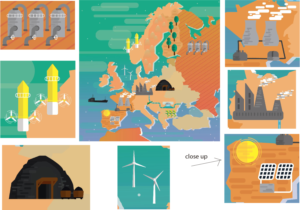 Illustrations of the European Energy System  | Illustration Design by PONIES AND ALIENS