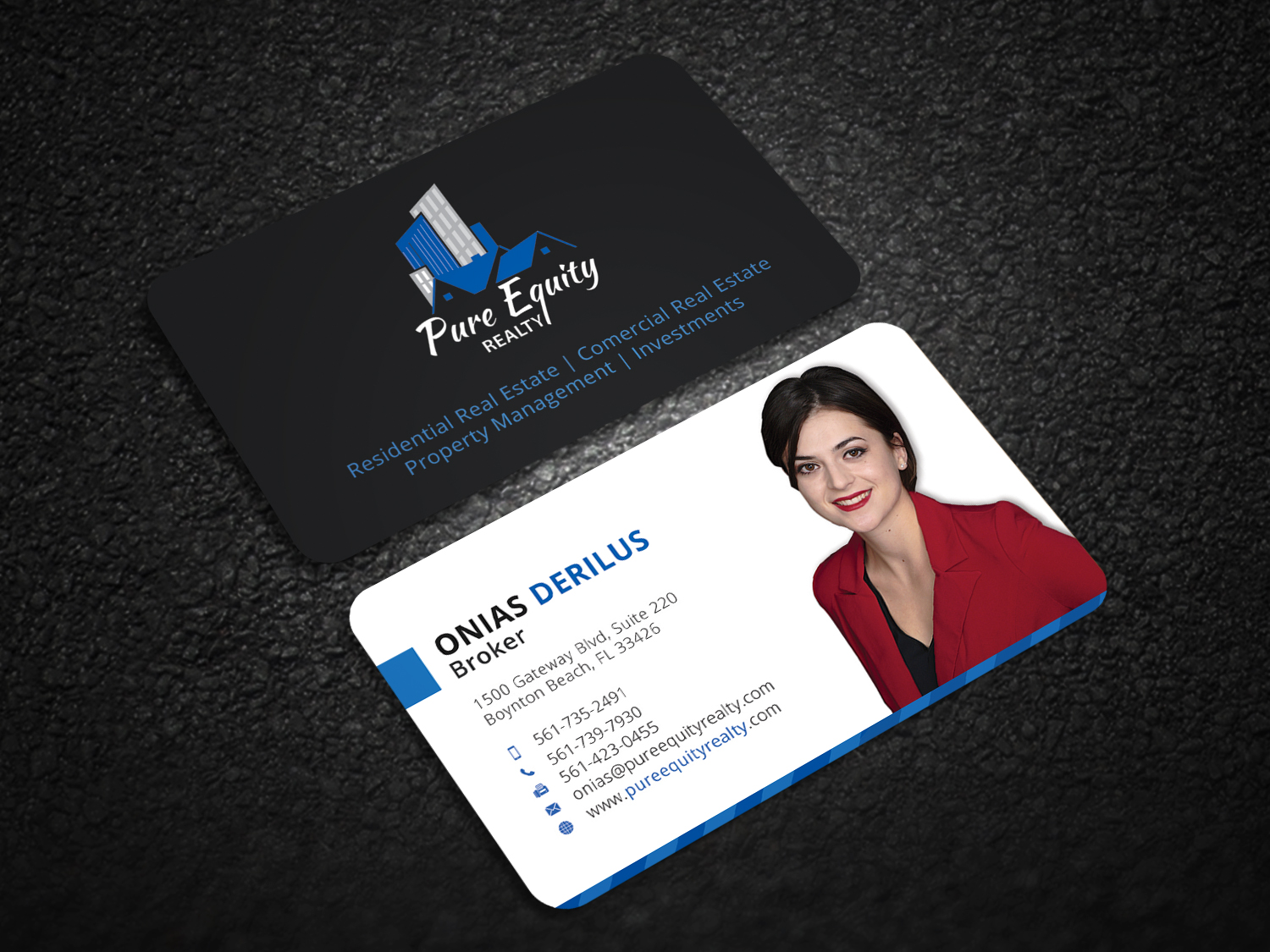 elegant playful business card design for onias derilus by rajlogo