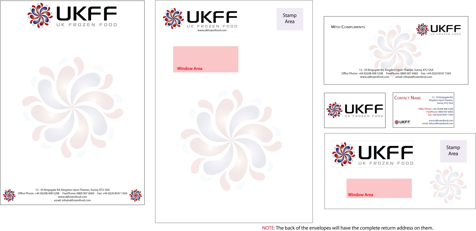 Stationery Design by Amanda Moon Designs for UK FROZEN FOOD LTD | Design #33387