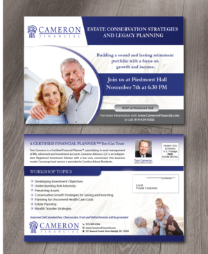 Financial Workshop for Cameron Financial | Postkarten-Design von alex989