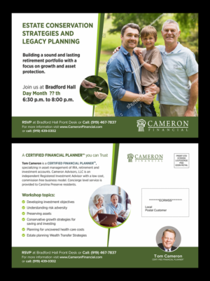 Financial Workshop for Cameron Financial | Postkarten-Design von D Creative