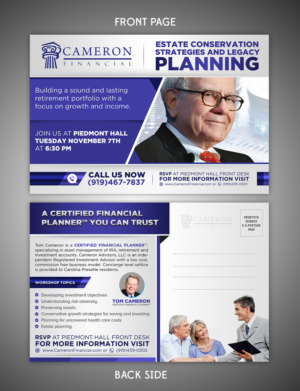 Financial Workshop for Cameron Financial | Postkarten-Design von SAI DESIGNS
