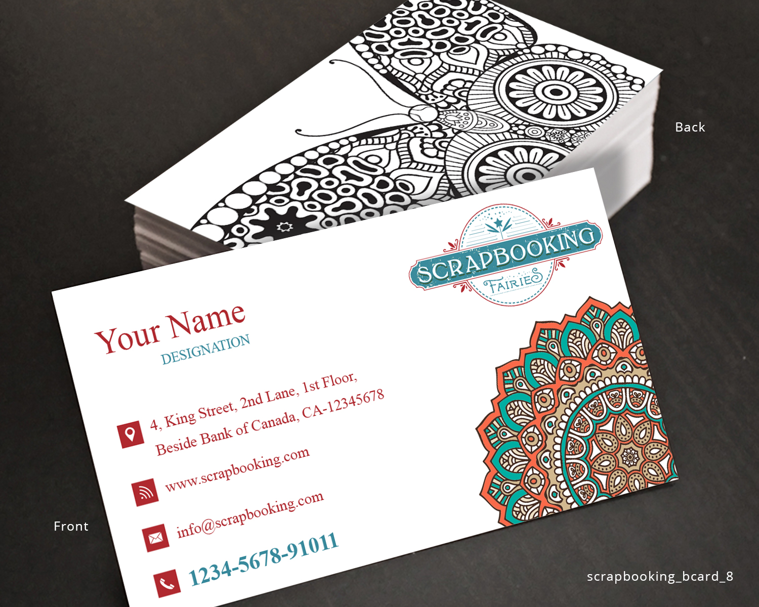 Bold, Serious, Retail Business Card Design for Scrapbooking Fairies by