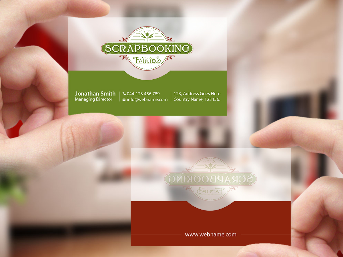 Business Card Design by Creations Box 2015 for Scrapbooking Fairies | Design #13141229