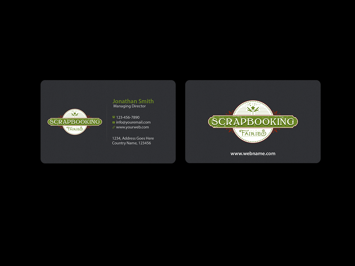 Business Card Design by Creations Box 2015 for Scrapbooking Fairies | Design #13141253