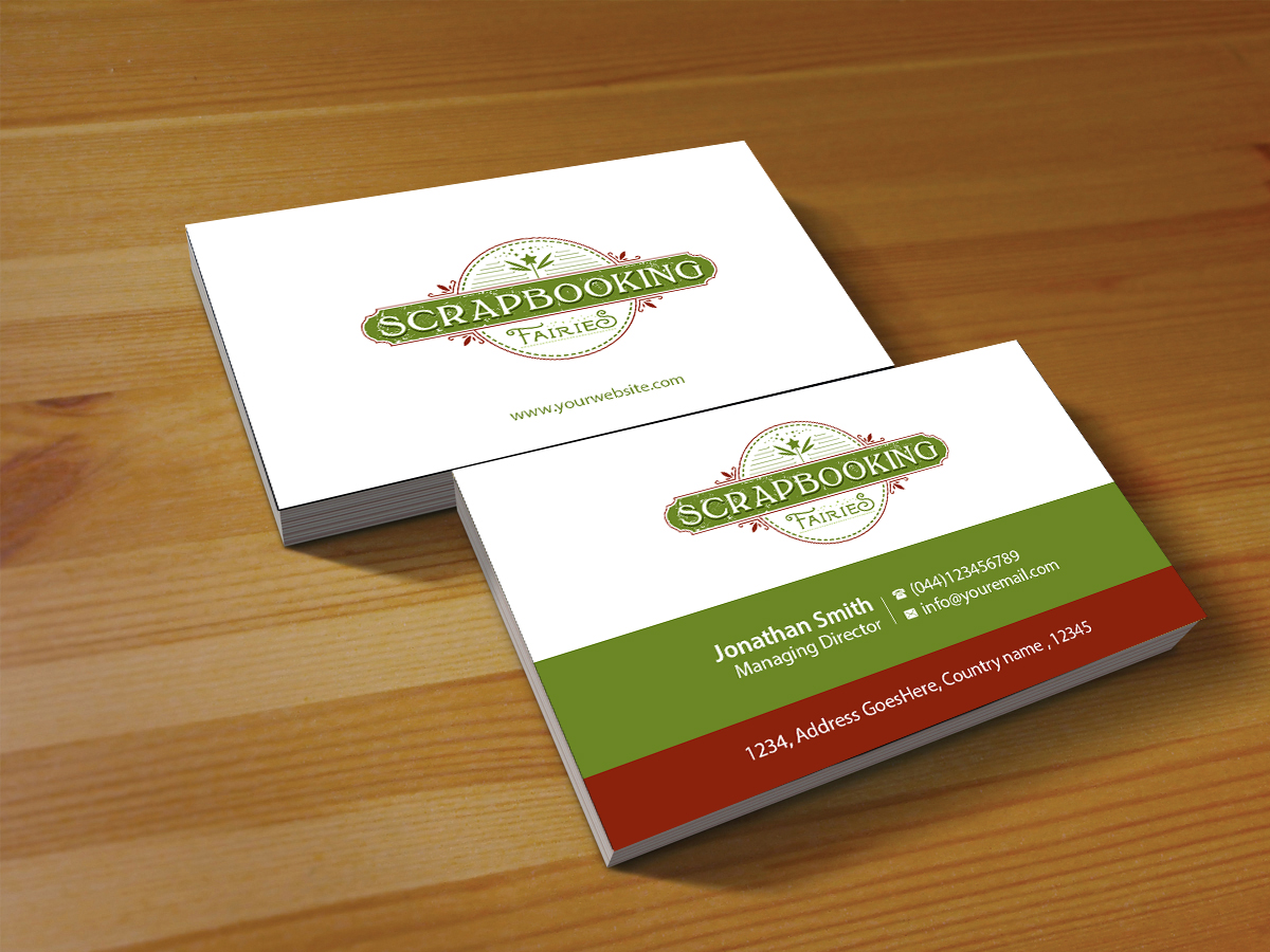 Business Card Design by Creations Box 2015 for Scrapbooking Fairies | Design #13141265