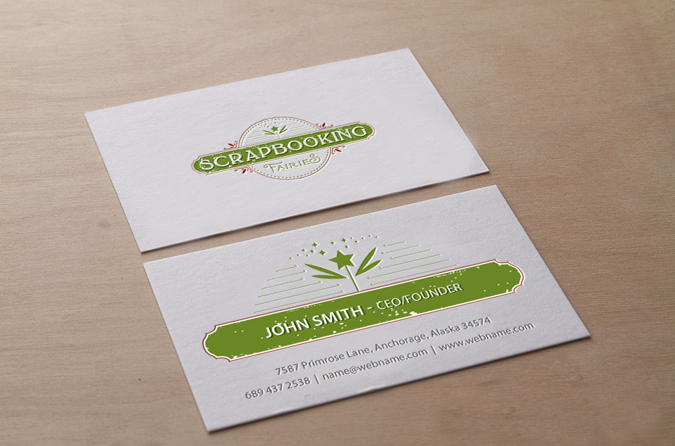 Business Card Design by chandrayaan.creative for Scrapbooking Fairies | Design #13134864