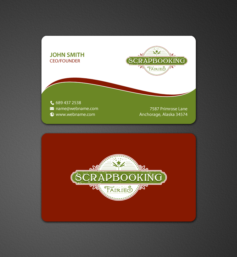 Design de Carte de Visite par chandrayaan.creative pour Scrapbooking Fairies | Design #13136265