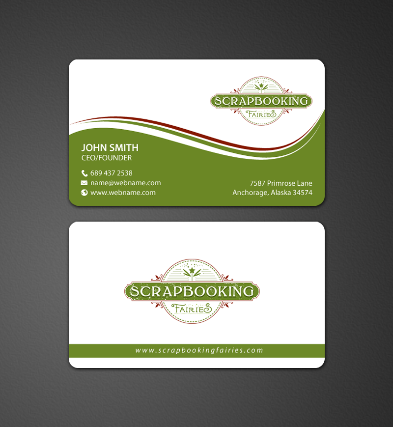 Business Card Design by chandrayaan.creative for Scrapbooking Fairies | Design #13139727