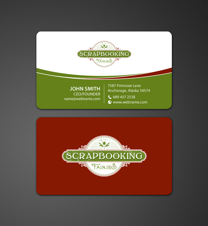 Business Card Design by chandrayaan.creative for Scrapbooking Fairies | Design #13139728