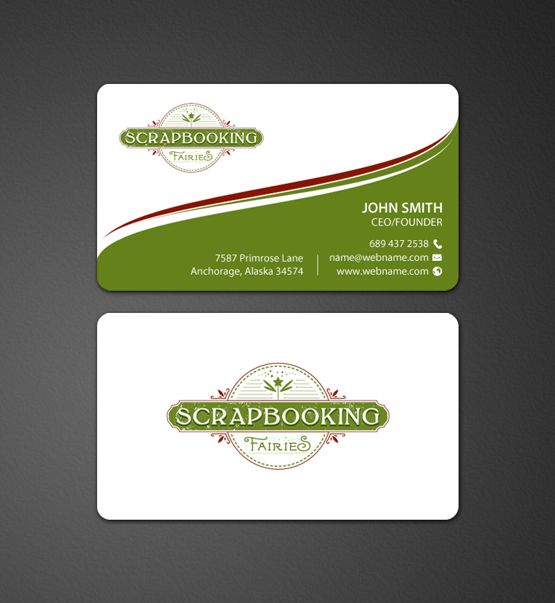 Business Card Design by chandrayaan.creative for Scrapbooking Fairies | Design #13139730