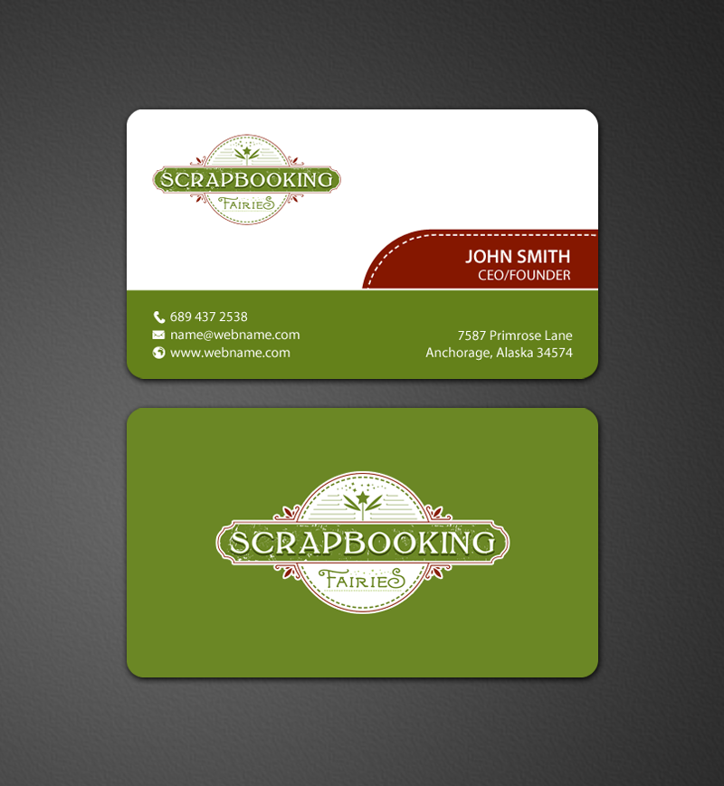 Business Card Design by chandrayaan.creative for Scrapbooking Fairies | Design #13139743
