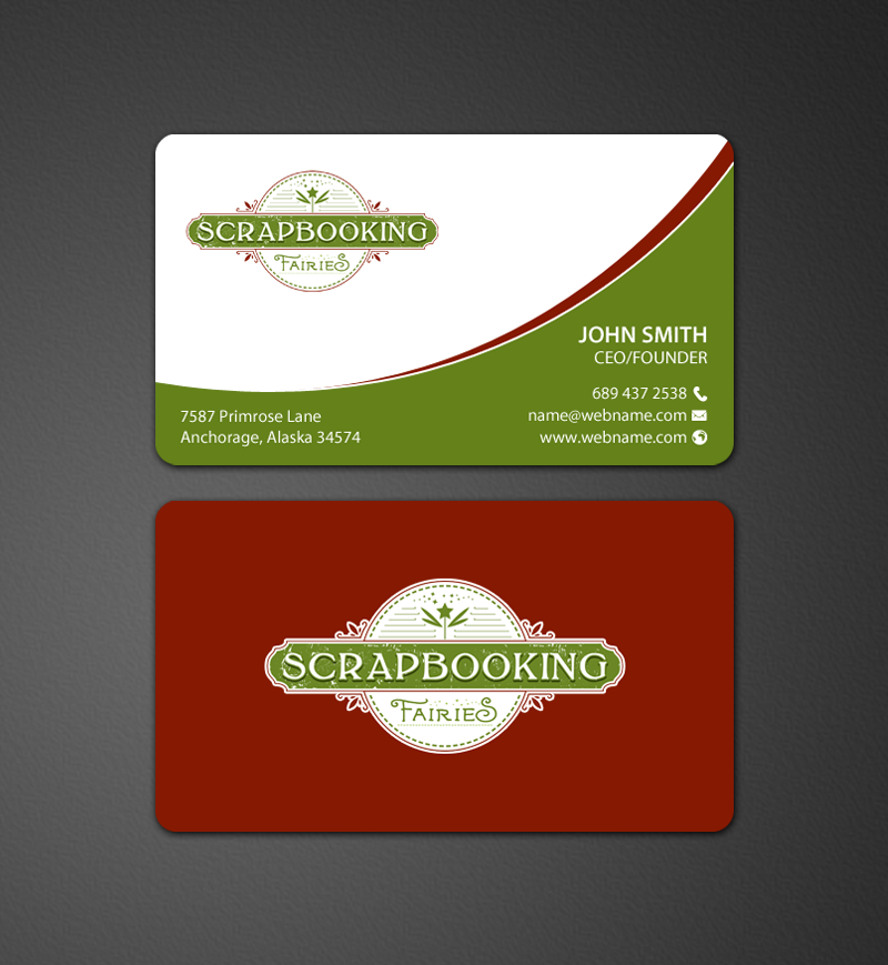 Business Card Design by chandrayaan.creative for Scrapbooking Fairies | Design #13139744