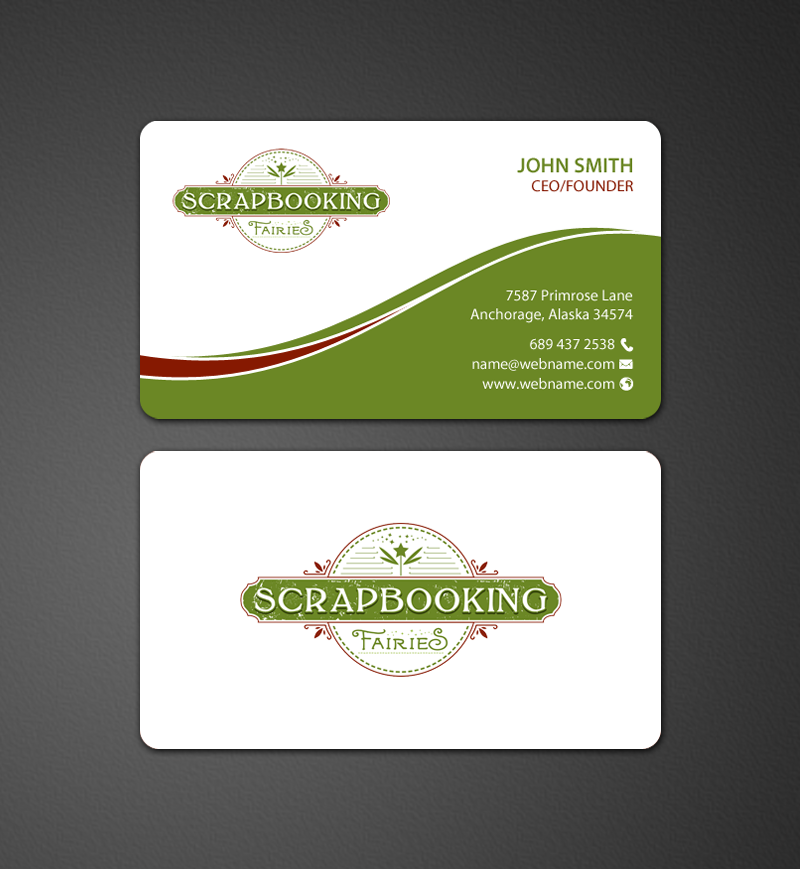 Business Card Design by chandrayaan.creative for Scrapbooking Fairies | Design #13139745