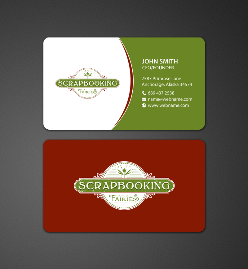 Business Card Design by chandrayaan.creative for Scrapbooking Fairies | Design #13139746