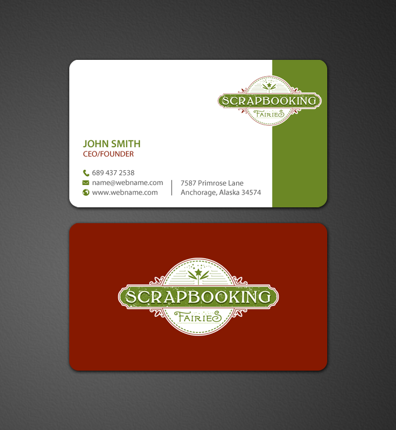 Business Card Design by chandrayaan.creative for Scrapbooking Fairies | Design #13139758