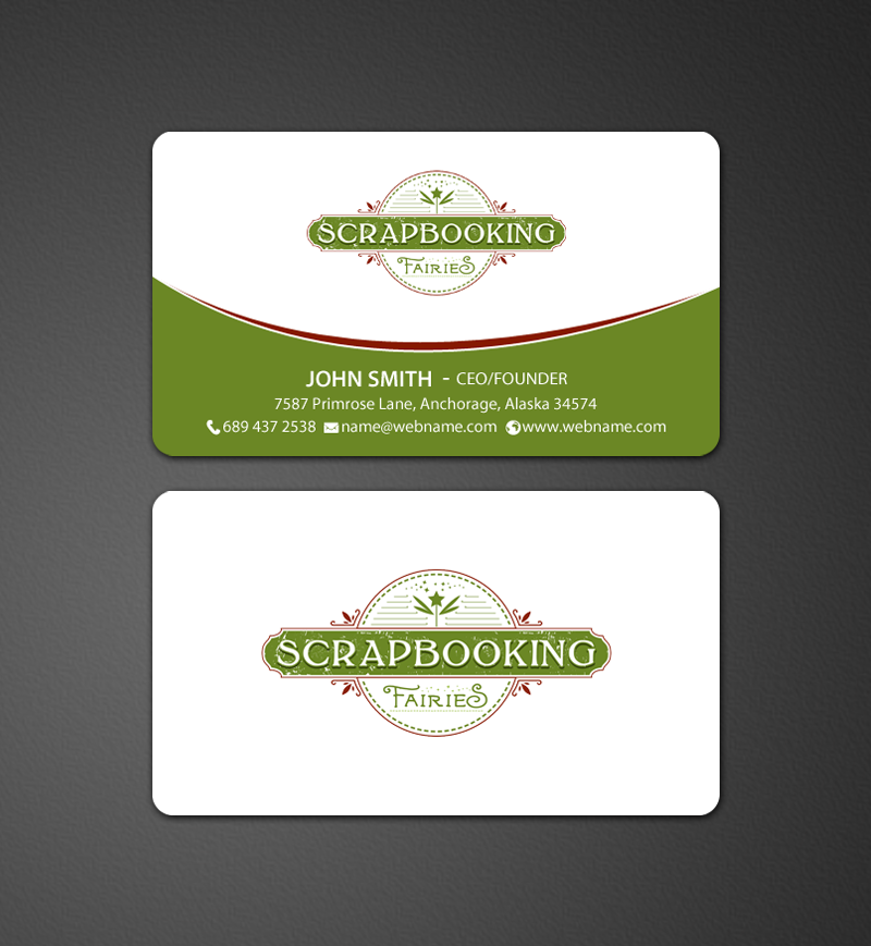 Business Card Design by chandrayaan.creative for Scrapbooking Fairies | Design #13139759
