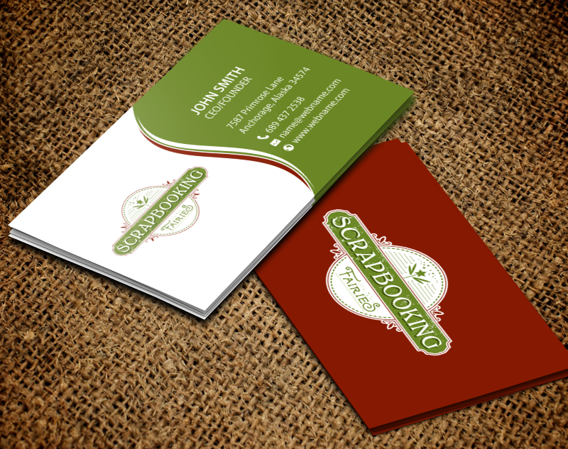 Business Card Design by chandrayaan.creative for Scrapbooking Fairies | Design #13139776
