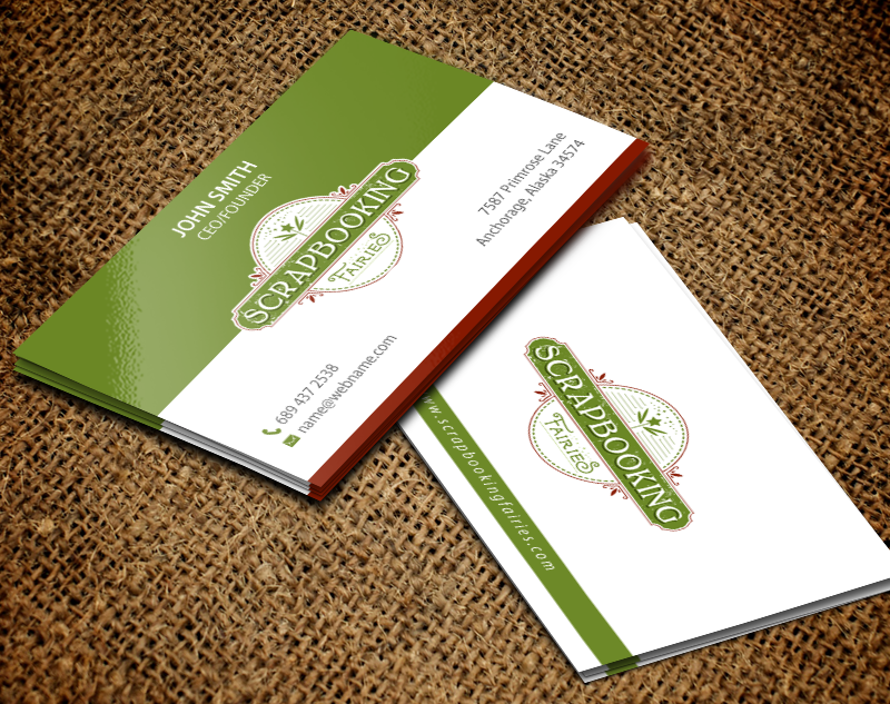 Business Card Design by chandrayaan.creative for Scrapbooking Fairies | Design #13139777