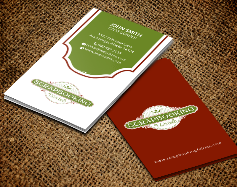 Business Card Design by chandrayaan.creative for Scrapbooking Fairies | Design #13139780