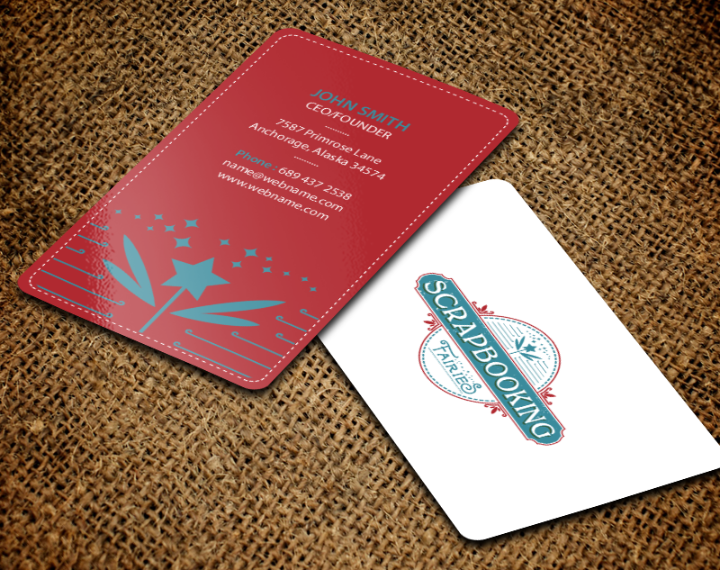 Business Card Design by chandrayaan.creative for Scrapbooking Fairies | Design #13140407