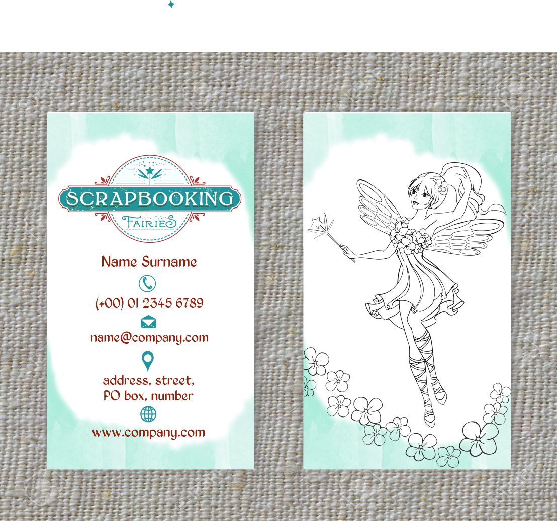 Business Card Design by MagicArtDesigner for Scrapbooking Fairies | Design #13185890