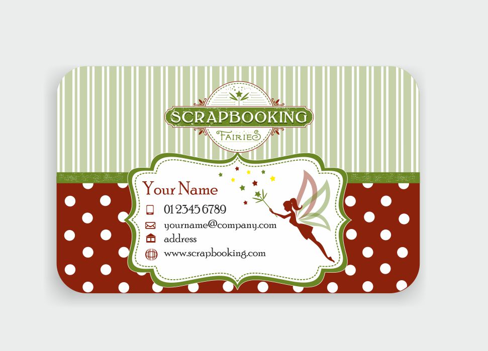 Bold, Serious, Retail Business Card Design for Scrapbooking Fairies by