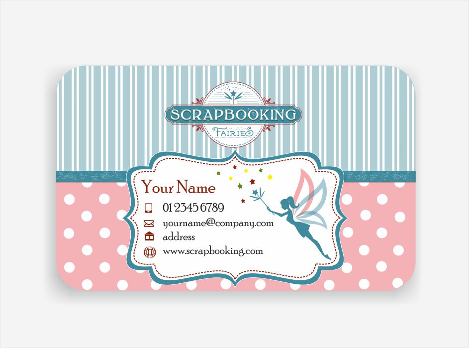 Business Card Design by IneseRo for Scrapbooking Fairies | Design #13140511