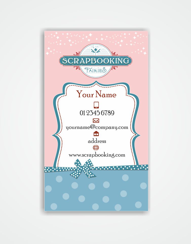 Business Card Design by IneseRo for Scrapbooking Fairies | Design #13141303