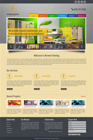 Web Design by vinita for Norwest Painting | Design #2504344